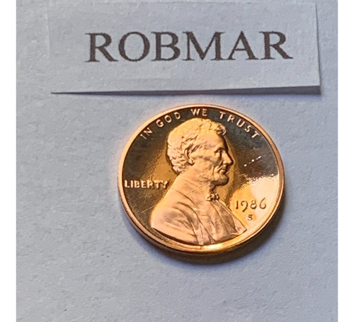 Robmar-usa1 Cent.penny 1986 Prof Ceca S-certificada Ycapsula 0