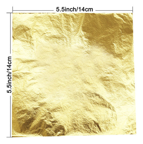 Hojas De Papel De Oro Imitacion 14x14cm Para Artistica 100u 1