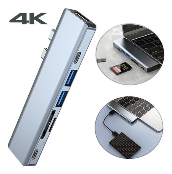 Hub Macbook Pro E Air Thunderbolt Hdmi 4k Adaptador Usb-c Pd 1