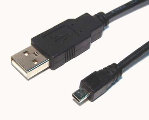 Cable Usb Para Panasonic Lumix Dmc-ts25, Negro/8 Pines 0