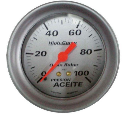 Manómetro Aceite Mecánico High Comp Orlan Rober 1015 P 100 0