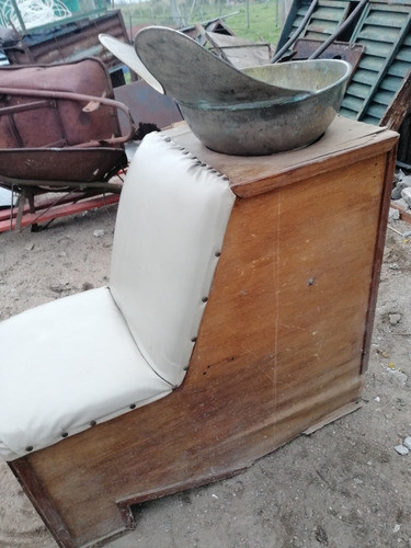 Antiguo Lavatorio De Peluquería  Pileta De Bronce 0