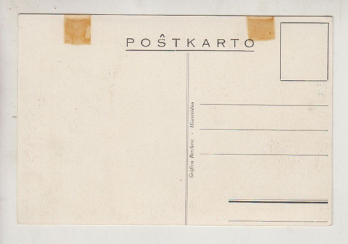 1954 Postal 1a Exposicion Mundial Uruguay Idioma Esperanto 1