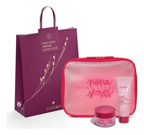 Combo Niina - Matificante + Máscara Labial + Nécessaire Pink 0