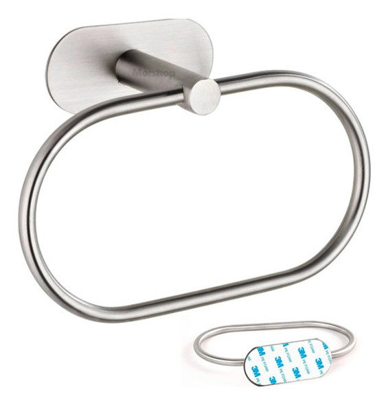 Toallero Adhesivo De Baño Aro Porta Toallas Acero Inoxidable 0
