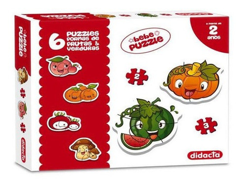 Puzzles Formas Frutas Y Verduras X 6 0