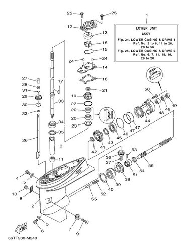 Funda Plastica De Eje De Mando Original Para Yamaha 40hp 2t 1