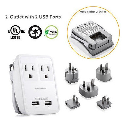 Reino Unido Estados Unidos Au Ue Jp Enchufe Universal Del Re 1