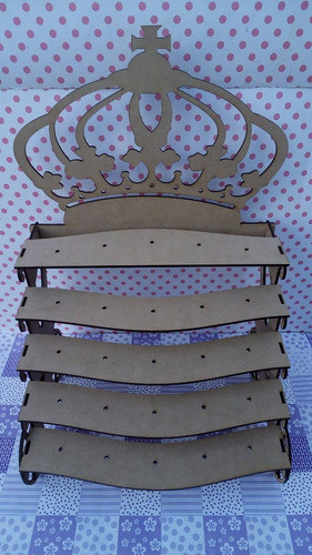 Carroza Corona Porta Chupetines Para Candy Bar Fibrofacil 1