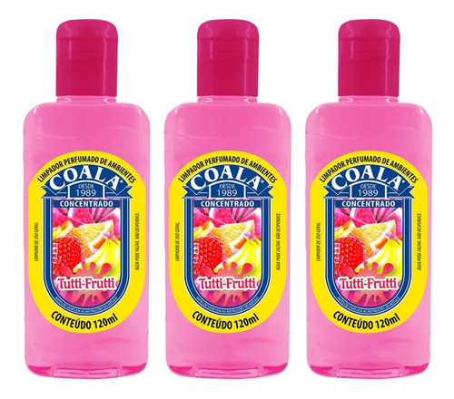 3 Unid. Aromatizante Concentrado Coala 120ml Tutti Frutti 0