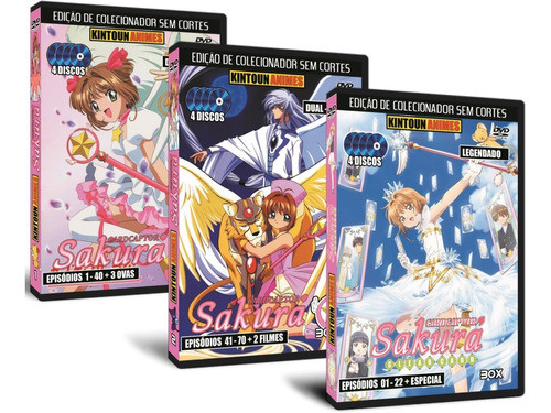 Dvd Sakura Card Captor Clássico + Clear Card + Filmes E Ovas 0