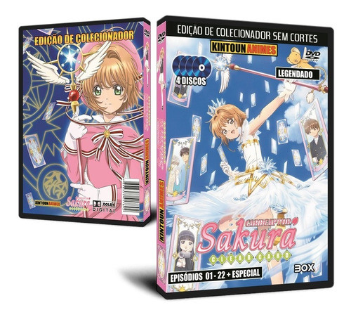 Dvd Sakura Card Captor Clássico + Clear Card + Filmes E Ovas 1