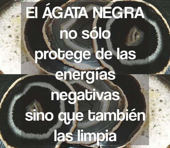Agata Negra Protege Y Limpia Energía Negativa Collar    A276 1