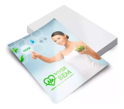 250 Panfletos 10x14cm Em Couché Brilho 90g Frente 0