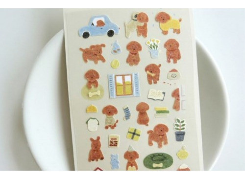 Stickers Pvc Plancha 10x19cm Suatelier Puppy Perritos Perros 1