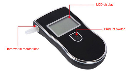 Luz De Fundo De Álcool Do Bafômetro Com Tela De 20 Telas Lcd 1