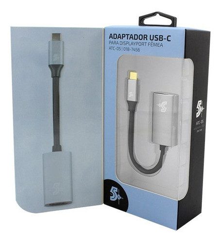 Adaptador Usb-c Para Dispalyport Femea 4k 60hz 018-7456 0