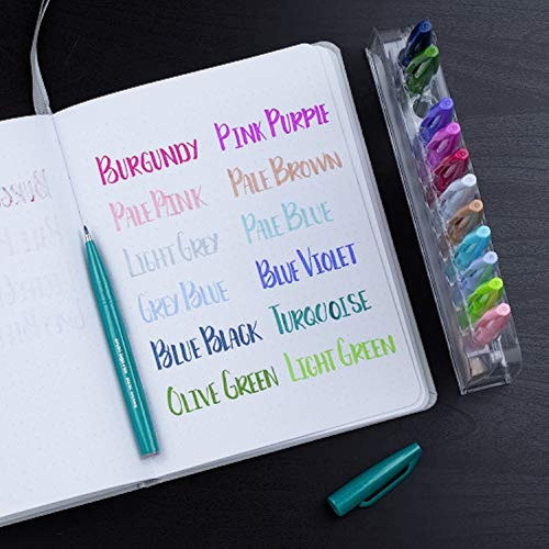 Pentel Arts Sign Pen Punta De Pincel, Colores Surtidos, Caja 1