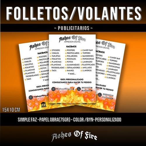 100 Folletos Flyers 15x 10 Cm Simple Faz Color 1