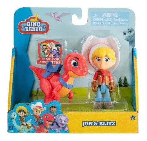 Dino Ranch Set X2 Figuras 8 Cm Jon Y Blitz 87130 Pido Gancho 0