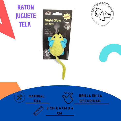 Raton Juguete Tela Texturada Billa En La Oscuridad 1