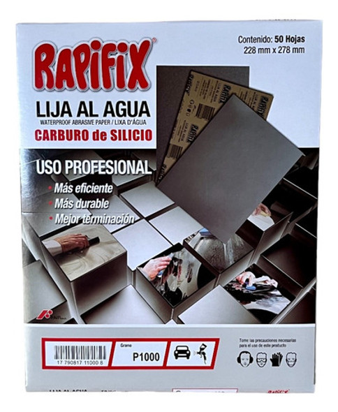 Lija Al Agua Grano 1500-2000-2500 -rapifix- Pack 15 Unidades 0