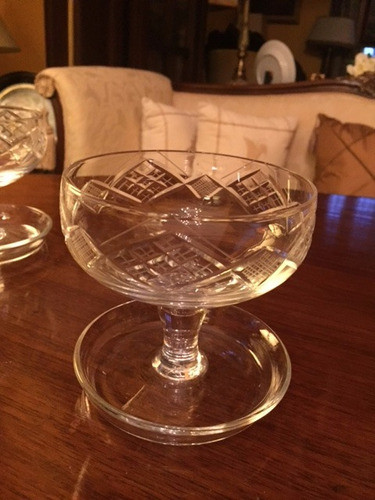 6 Copas De Postre De Cristal 0