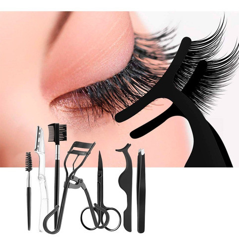 Set X7 Cuidado Pestañas Cejas Arqueador Perfilador Peine 1