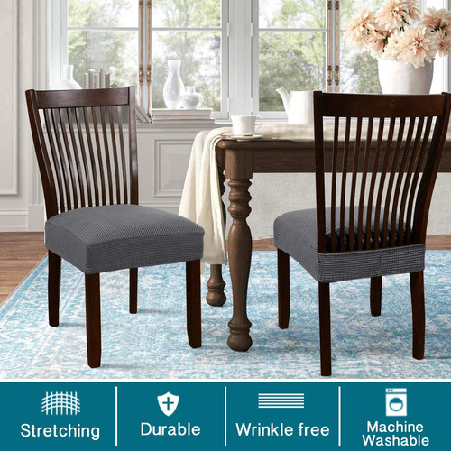 Fundas Elásticas Para Sillas De Comedor Juego De 6 Lavables 1