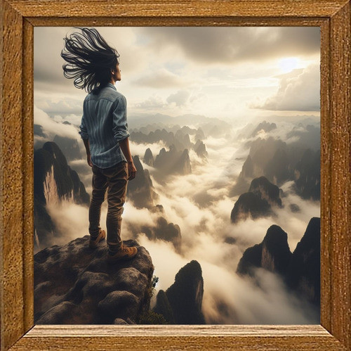 Cuadro Arte Digital Atardecer En Libertad V3 50x50cm Única 0