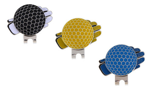 3pcs Clipe Chapéu Magnético Com Marcador Bola Golfe Fit Pa 0