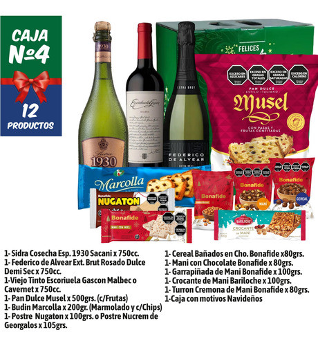 Cajas Navideñas/canasta De Navidad Para Las Fiestas 0