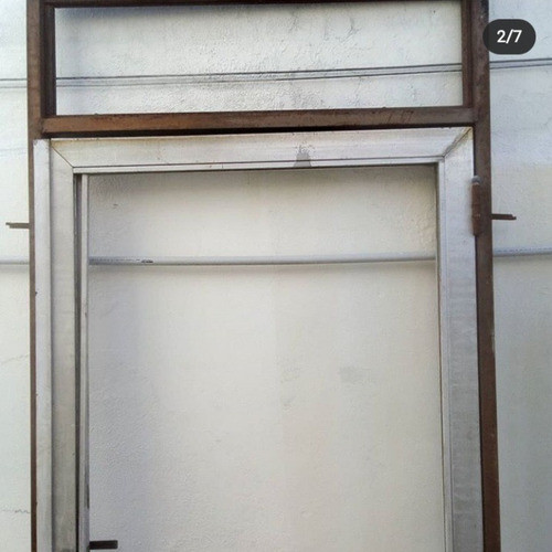Puerta De Aluminio Con Marco De Hierro 97,5 Ancho X 2,30 Alt 1