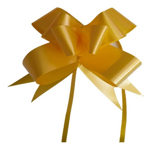 Kit Com 50 Laço Mágico Abre Fácil 16mm 39cm Amarelo 0