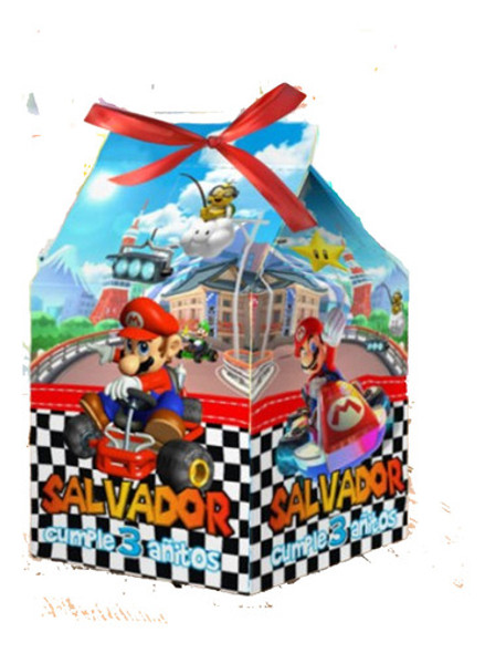 10 Cajitas Milk Box De Mario Cars... 0