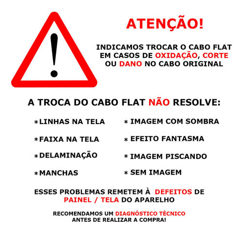 Cabo Flat Lvds 465mm 68p Tv LG 55nano86sna 55uk6360psf Novo 1