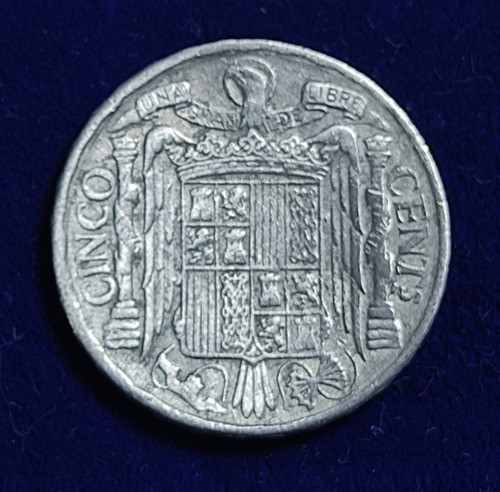 Moneda Española De 1945, 5 Cents De Valor 1