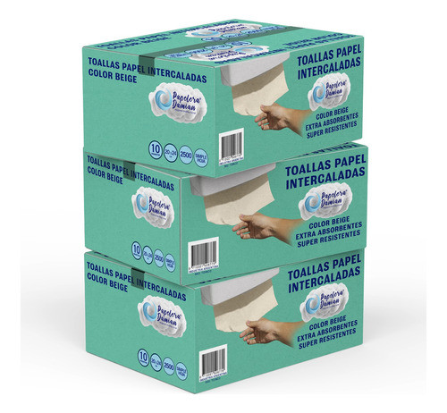 Toallas Papel Intercaladas Beige Tissue 7500u Papeleradamian 0