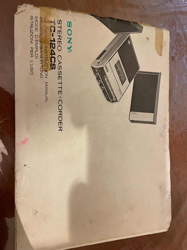 Grabador Sony Portátil, De Cassettes, Con Micrófono Tc-124cs 1