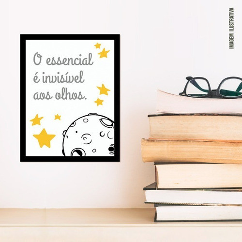 Placa Quadro Decorativo - O Essencial É Invisível Aos Olhos 1