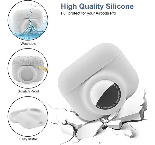 Funda Protectora 2 En 1 Para Apple AirPods Pro Air Tag 1