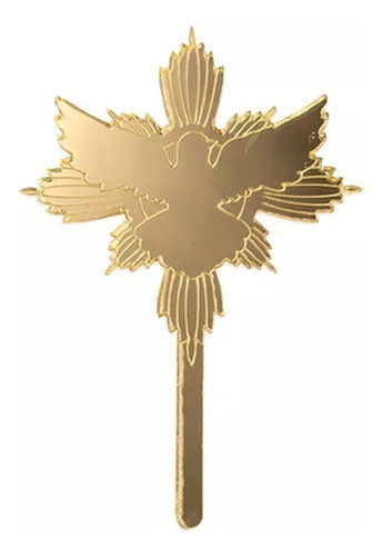 Tag Decorativo Batizado Divino Esp Santo Acrílico 7cm 6 Uni 0
