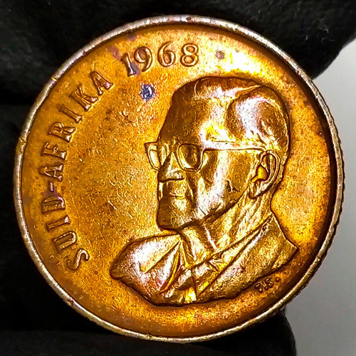 Sudafrica 2 Centavos 1968 Antigua Moneda Colección 1