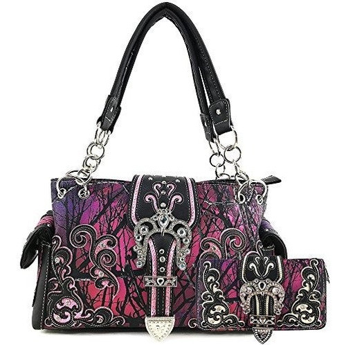 Justin West Camuflaje Ramas De Arboles Bling Rhinestone Alas 0