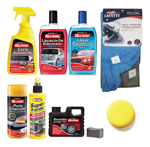 Set De Microfibra Cera Lavacoche  Chamois Renovador Revigal 0