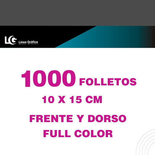 1.000 Folletos / Volantes Impresión Full Color Ambos Lados. 1