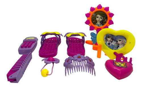 Set Accesorios Zapatos Peine Telefono 8 Piezas 0