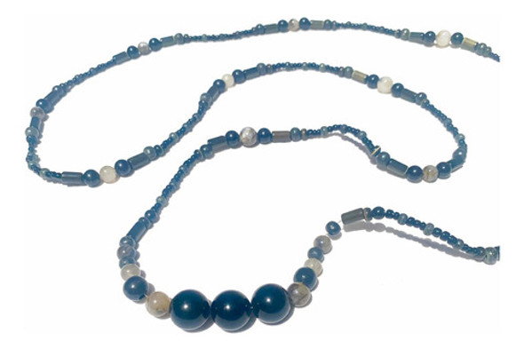 Excelente Collar De Gabon (africa) Ebano Y Piedras 0