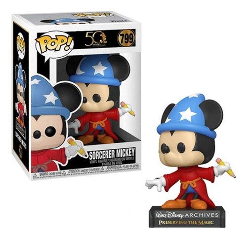 Funko Pop! 50 Aniversario De Disney - Sorcerer Mickey  N°799 0