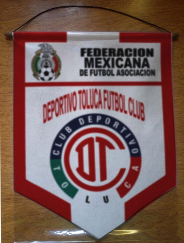 Banderin Paño 40cm Mexico Deportivo Toluca Fc 0